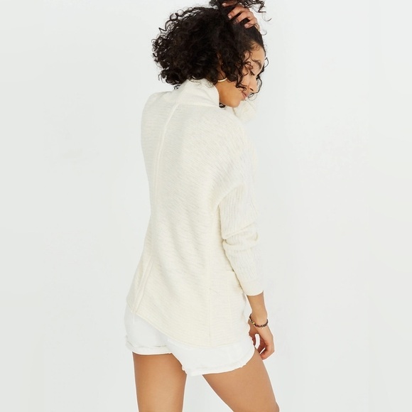 Madewell Harbor Cardigan Alpaca Wool Blend Sweater Antique Cream Size XXL NWT - Picture 3 of 9